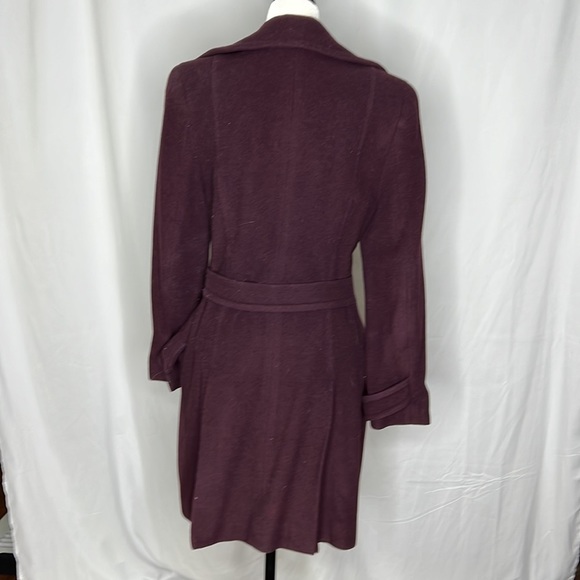 ***sold****Haux Couture Maroon Wool Retro Coat - Picture 3 of 8